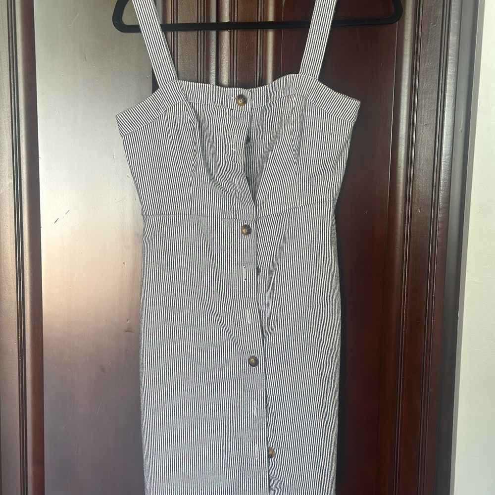 Hollister Monochrome Striped Midi Dress NWOT
